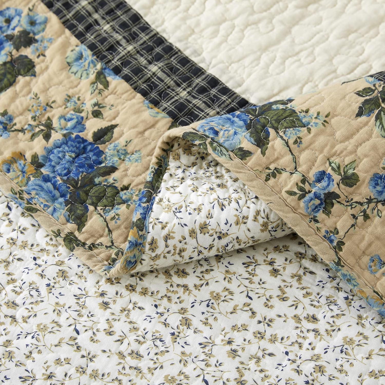 LIRISDOM 3-Piece California King Quilt Set 100 Cotton