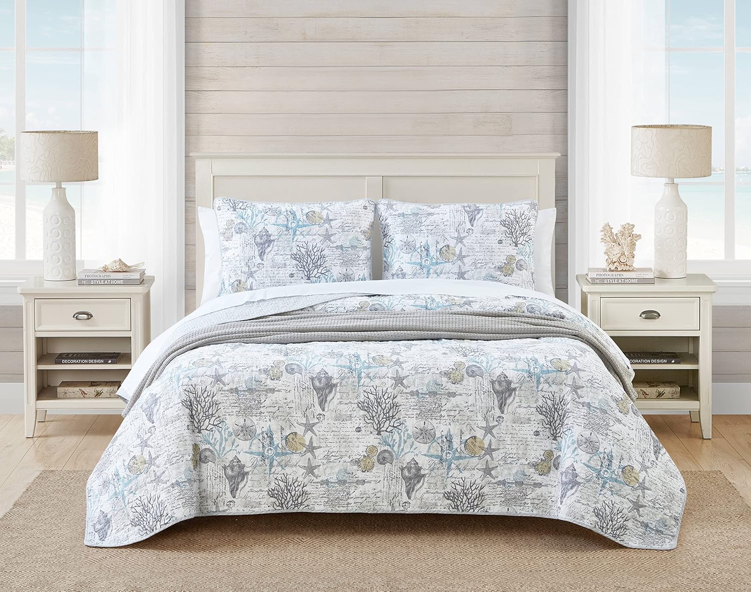 Tommy Bahama Twin Quilt Set with Matching Sham 1