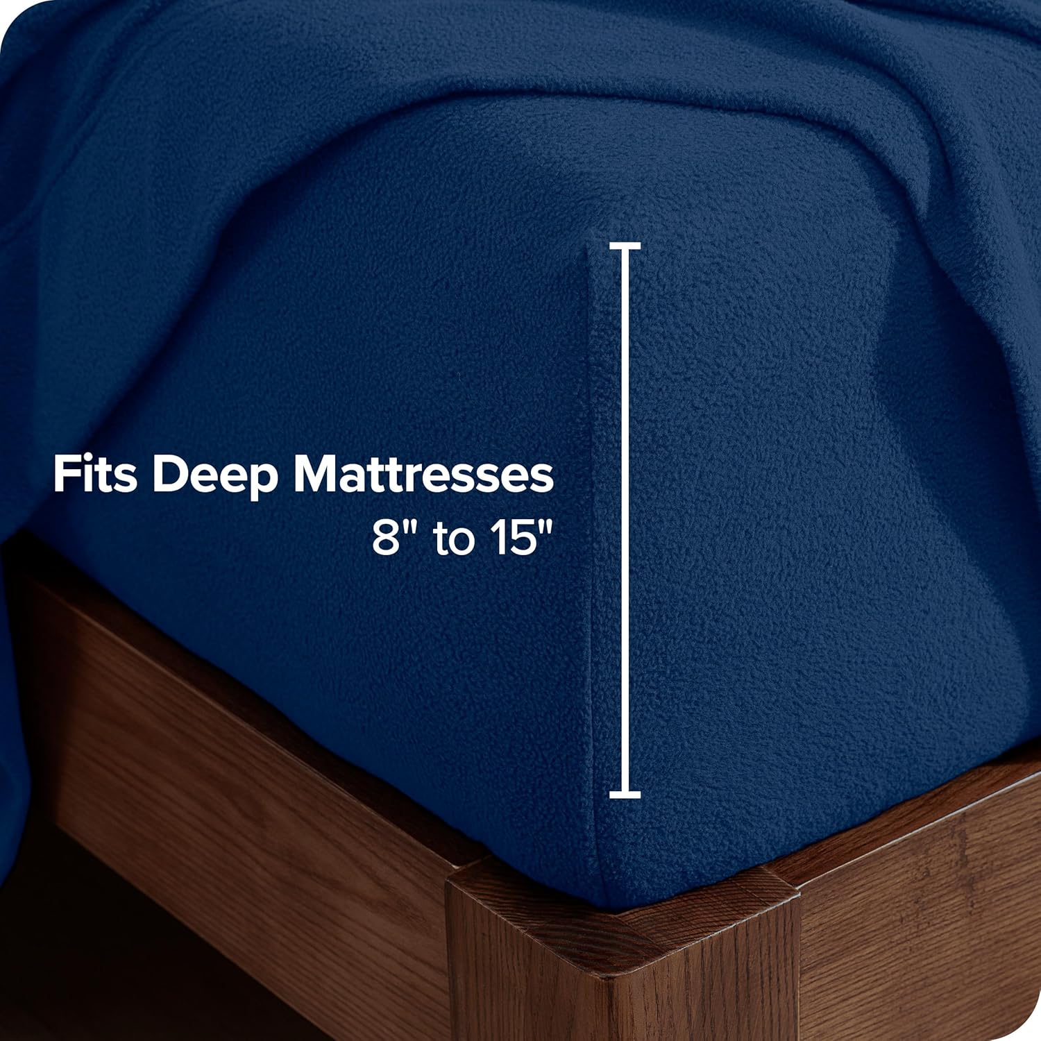 Bare Home Super Soft Fleece Sheet Set Twin XL Dark Blue