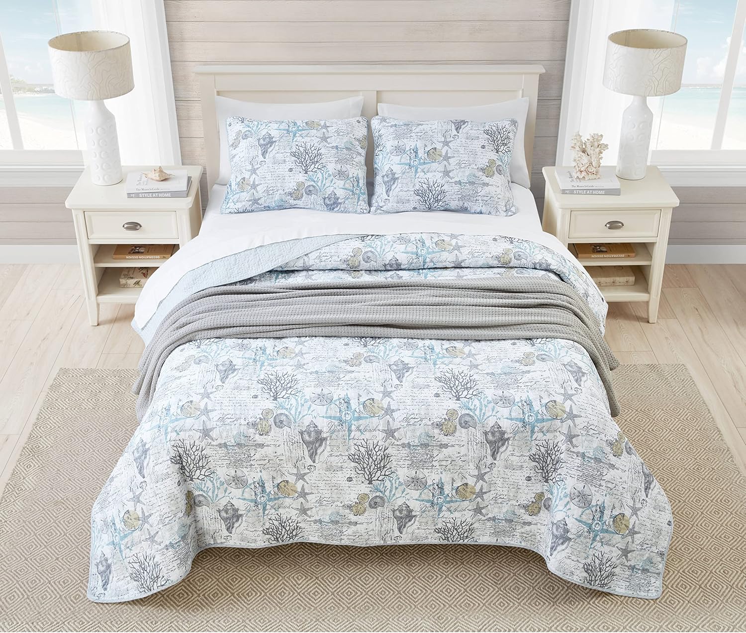 Tommy Bahama Twin Quilt Set with Matching Sham 1