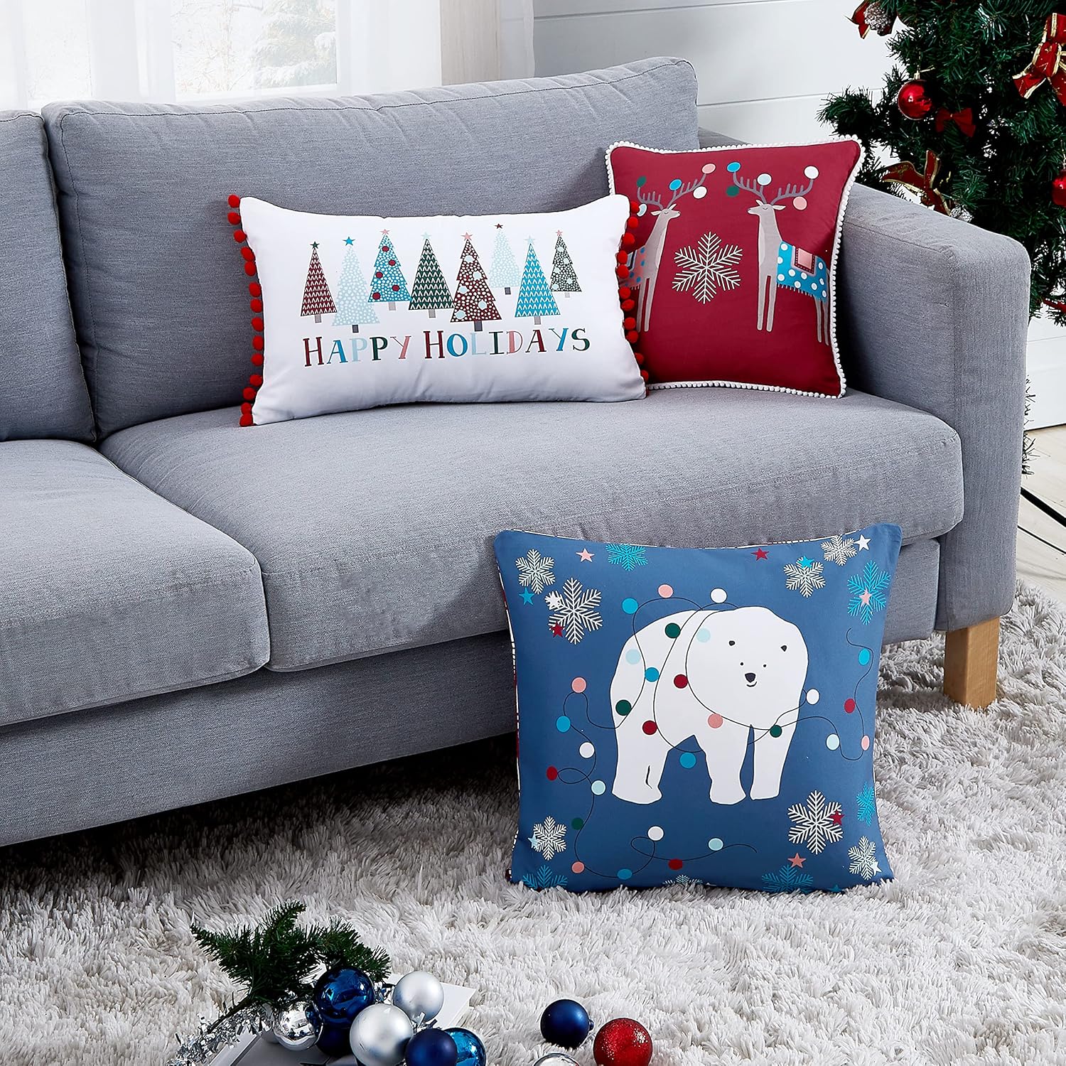 Winter Wonderland Christmas Comforter Set Twin 5-Piece