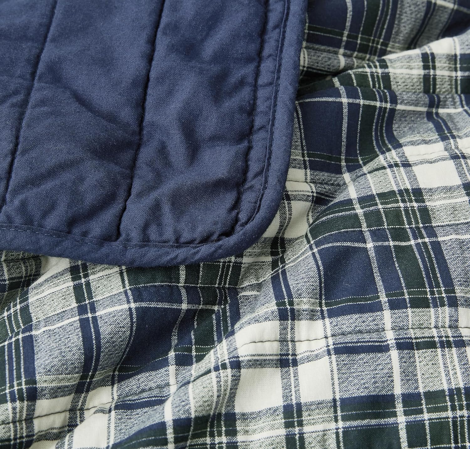 Chezmoi Collection Chad 3-Piece Plaid Quilt Set