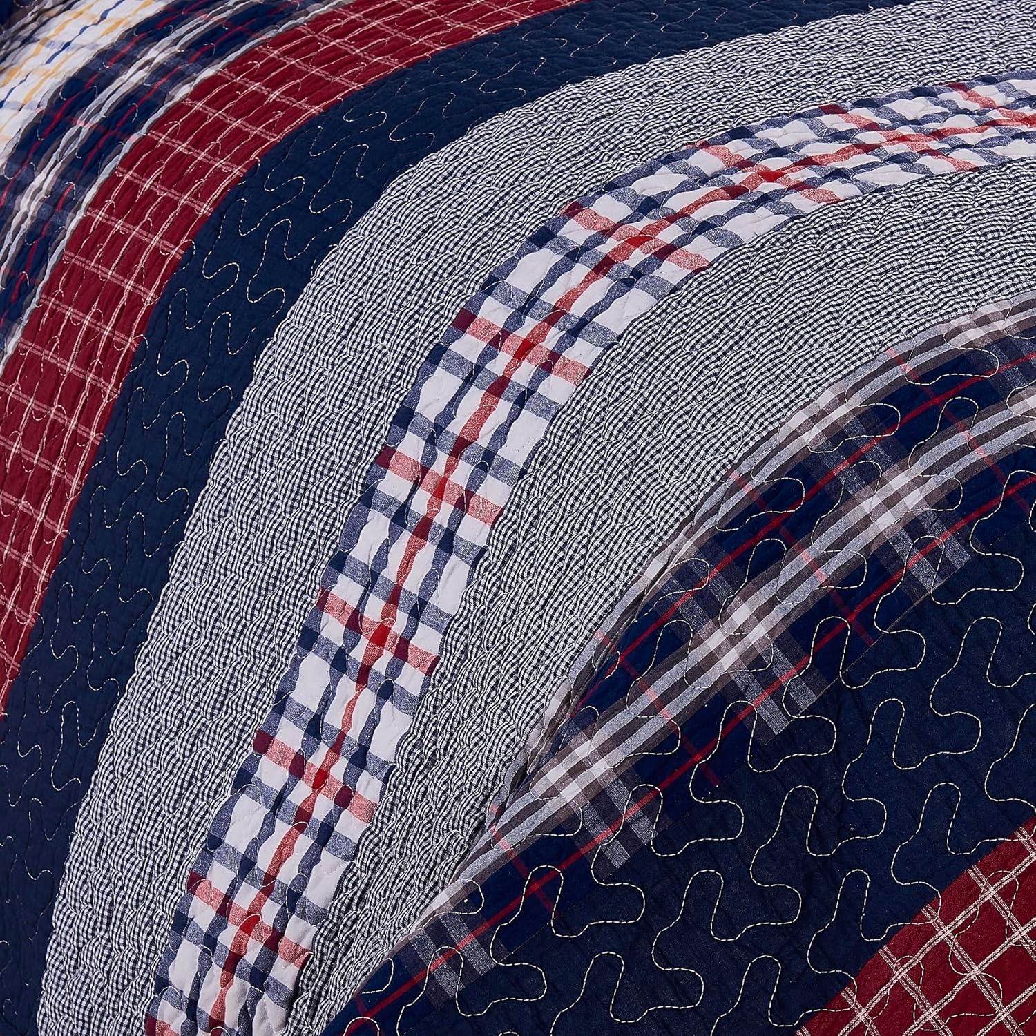 Chezmoi Collection Reversible Quilt Set Twin 3-Piece