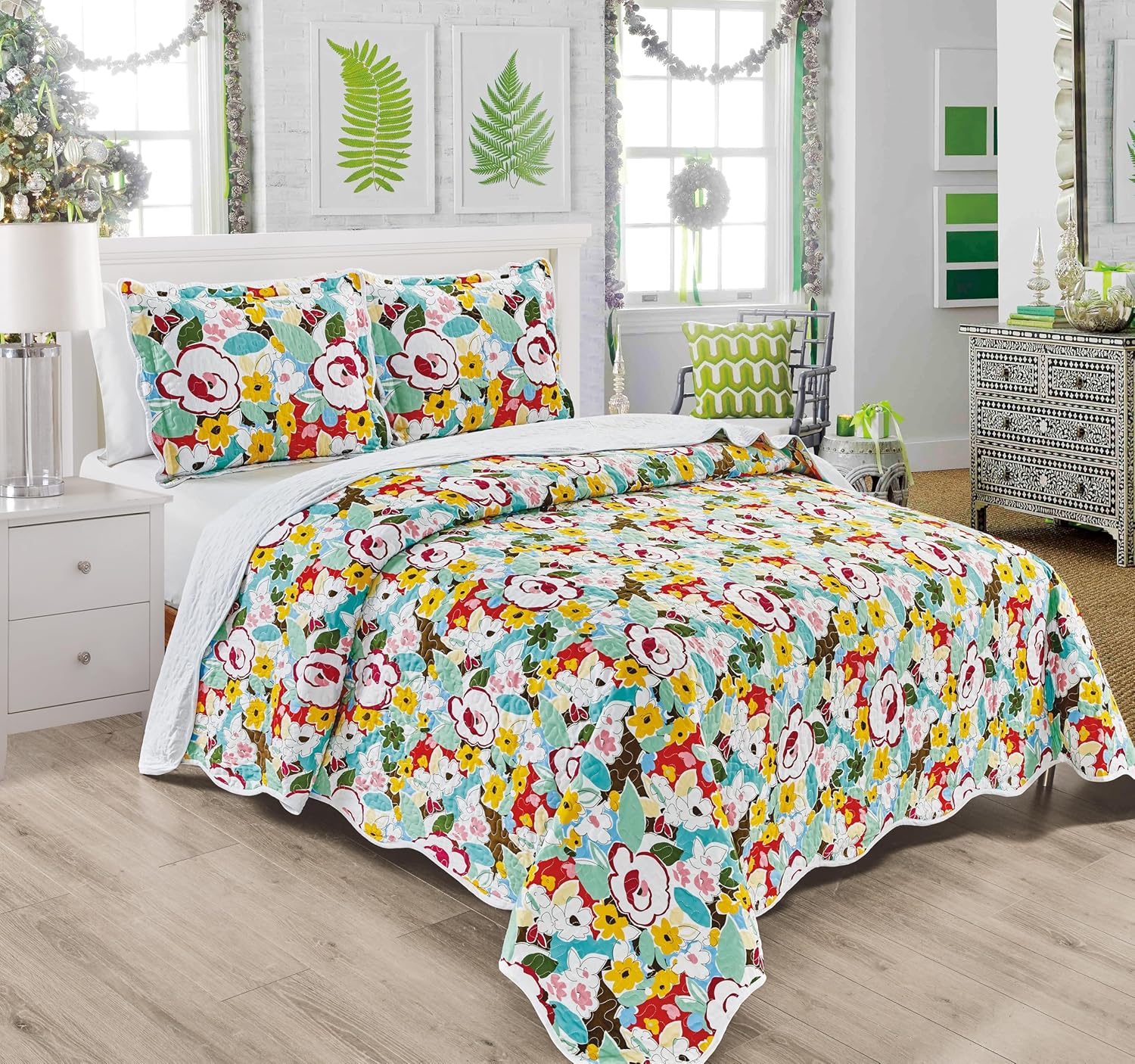Grand Linen 3-Piece King Size Quilt Set 1