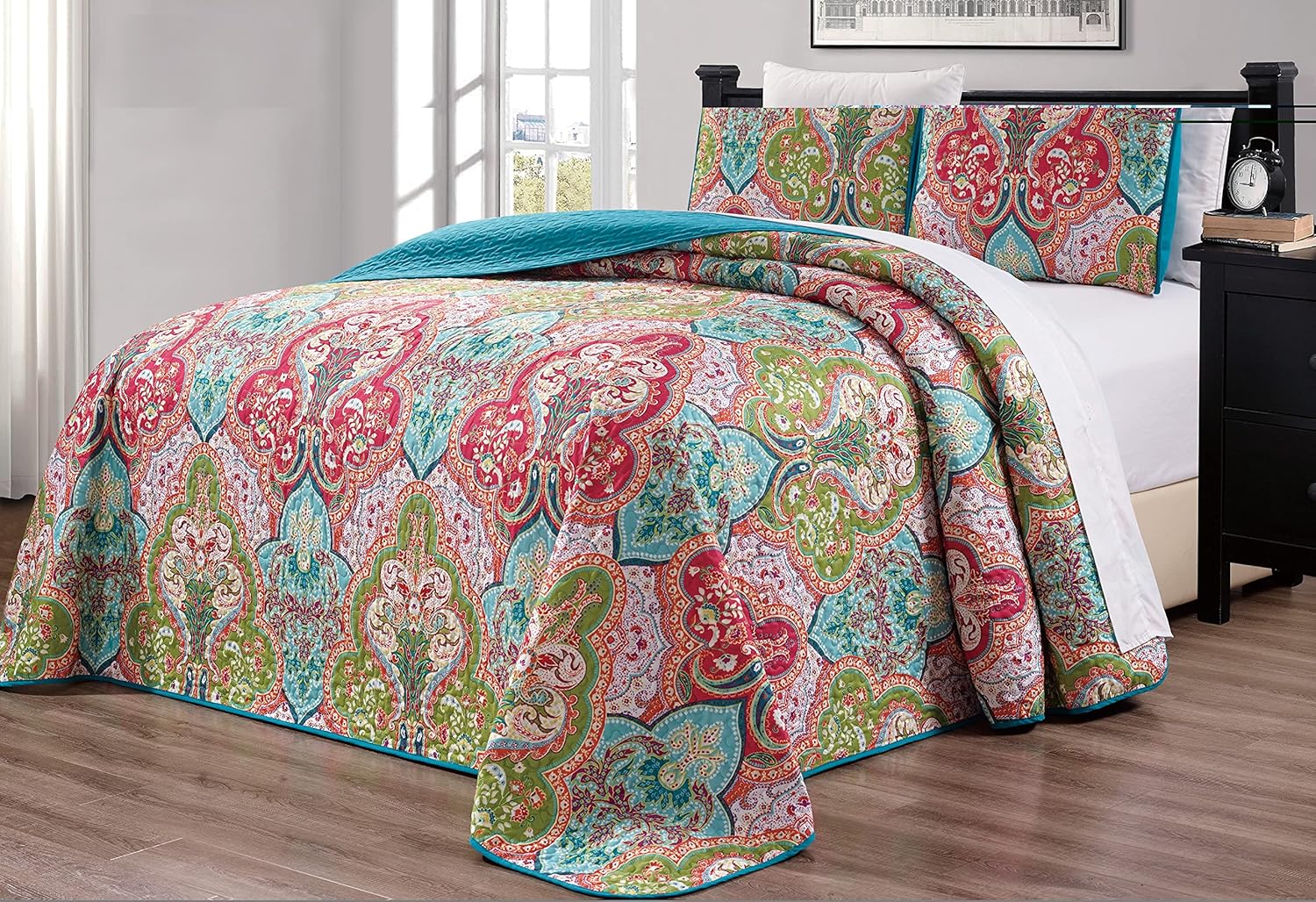 Grand Linen 3-Piece Cal King Bedspread Set 1