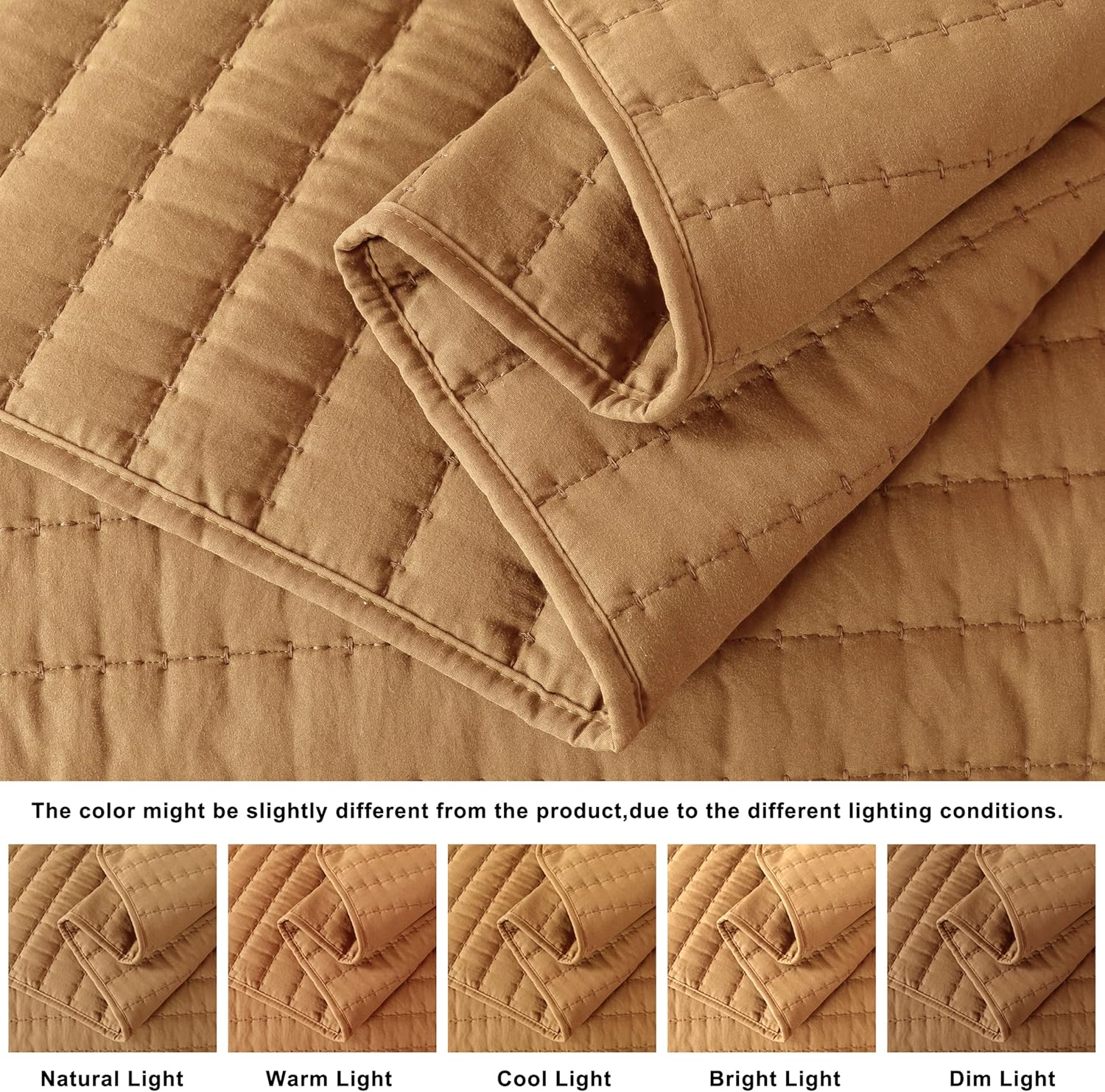 ROARINGWILD Pumpkin Yellow Twin Quilt Set with Pillow Sham 1