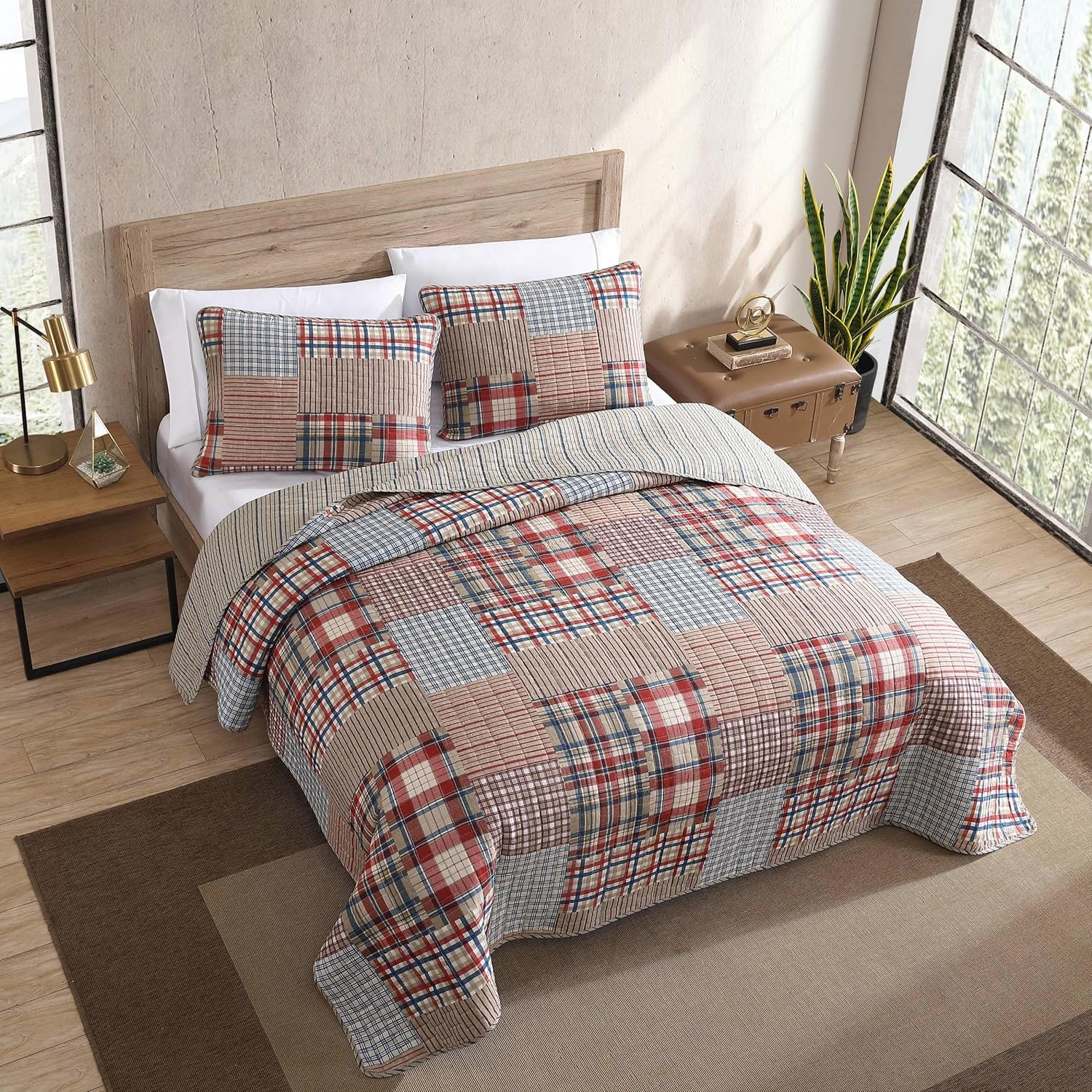 Eddie Bauer King Quilt Set - Hawthorne Brown