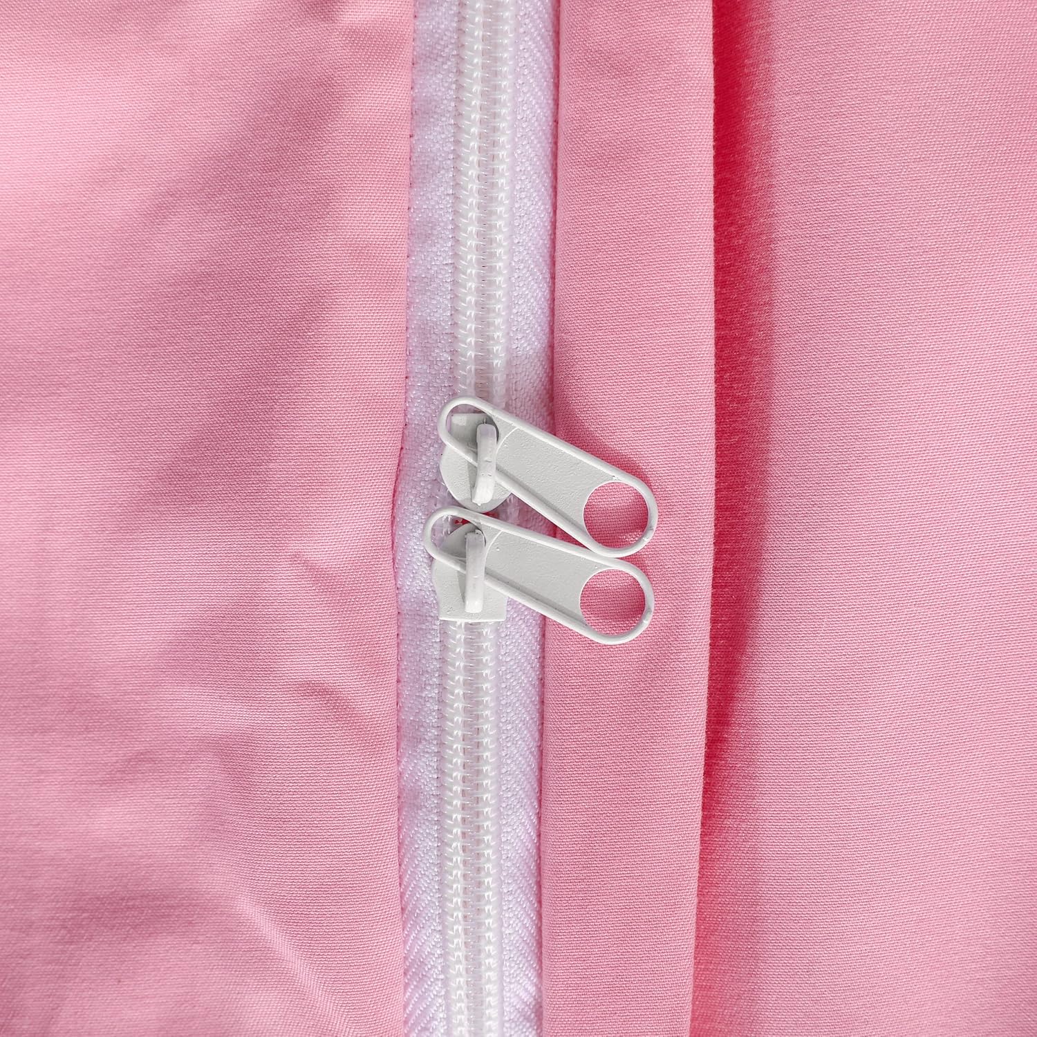 NTBAY Twin Duvet Cover Set with Pillow Sham Pink